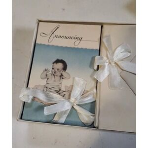 Lot of ‎ 20 Vintage Baby Announcement/ Birth Greeting Cards